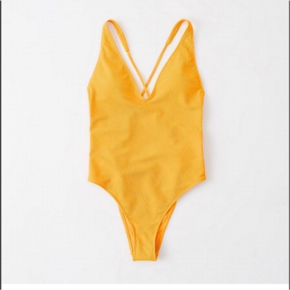 Abercrombie & Fitch Yellow One Piece Swimsuit